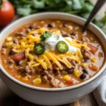 Creamy Cheesy Ground Beef Taco Soup Recipe