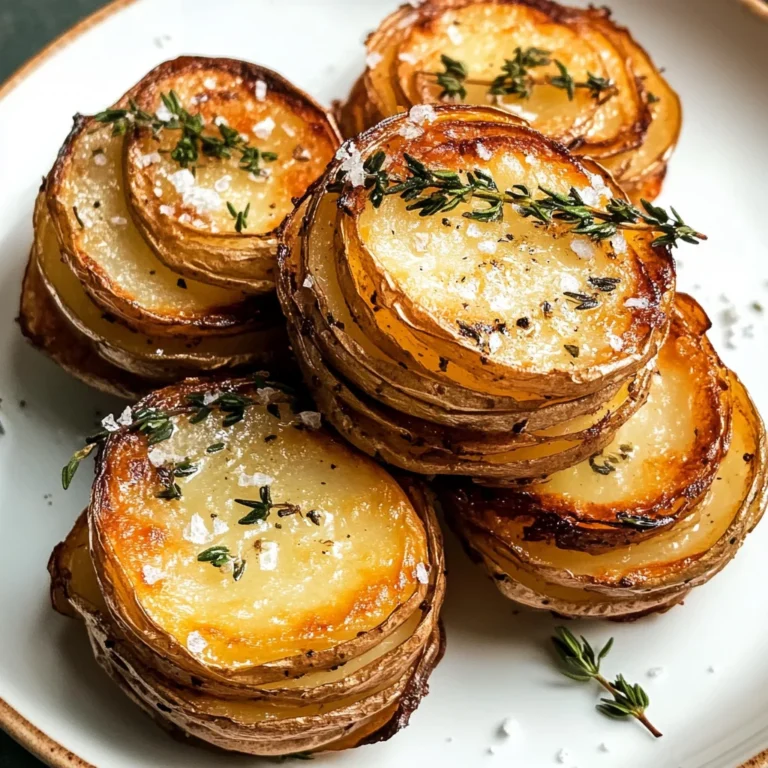 Crispy Potato Stacks with Garlic Herb Butter