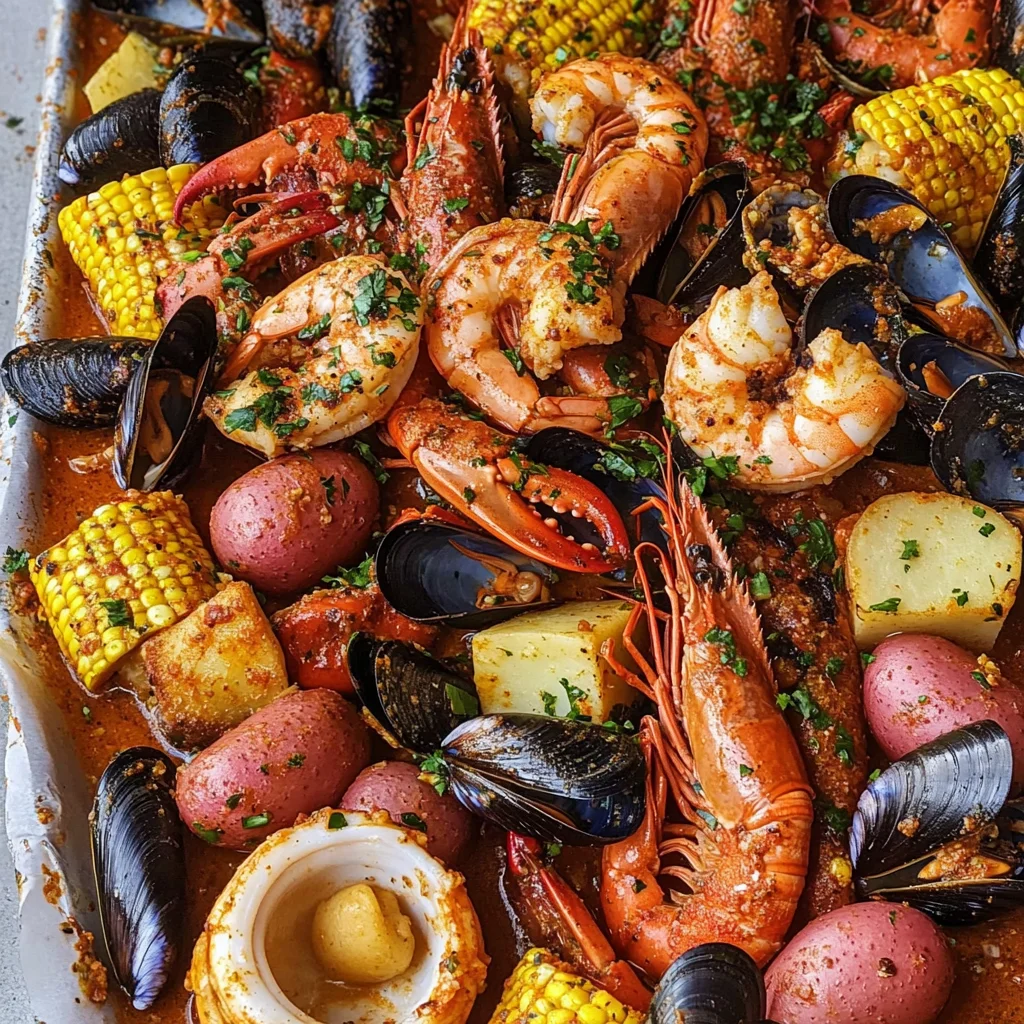 Homemade Cajun Seafood Boil Recipe with Spicy Garlic Butter