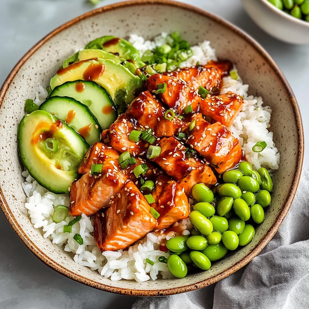Honey Sriracha Salmon Bowls