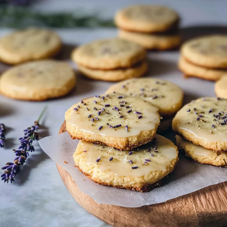 Lemon Lavender Shortbread Cookies
