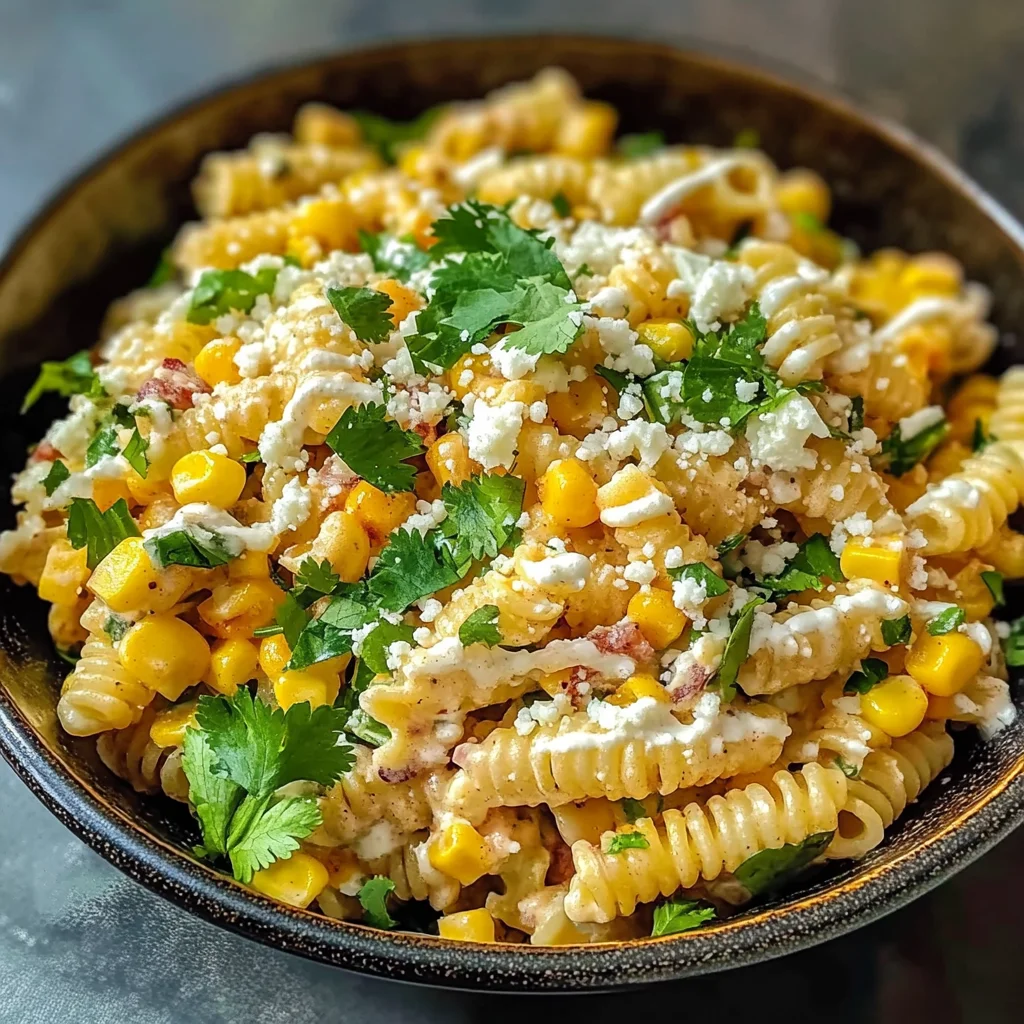 Perfect Mexican Street Corn Pasta Salad - homefoodkitchen