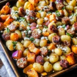 Sheet Pan Gnocchi with Spicy Sausage, Butternut Squash & Hot Honey