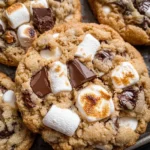 Sourdough S'mores Cookies with Marshmallows and Brown Butter