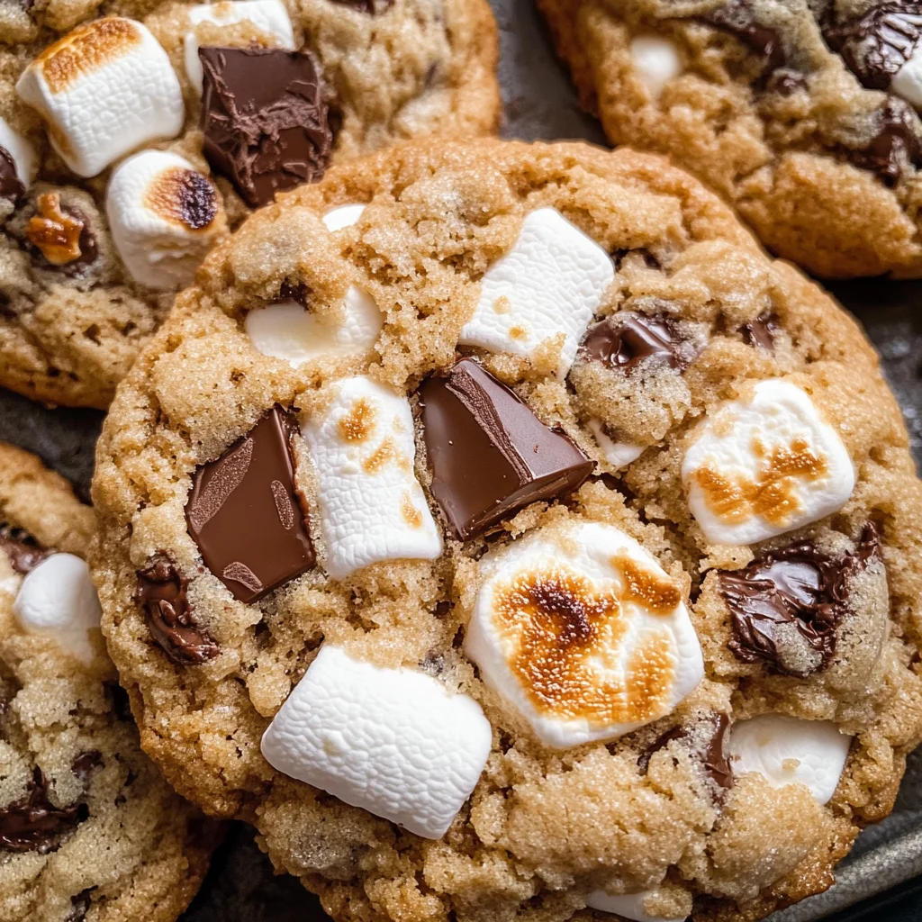 Sourdough S'mores Cookies with Marshmallows and Brown Butter