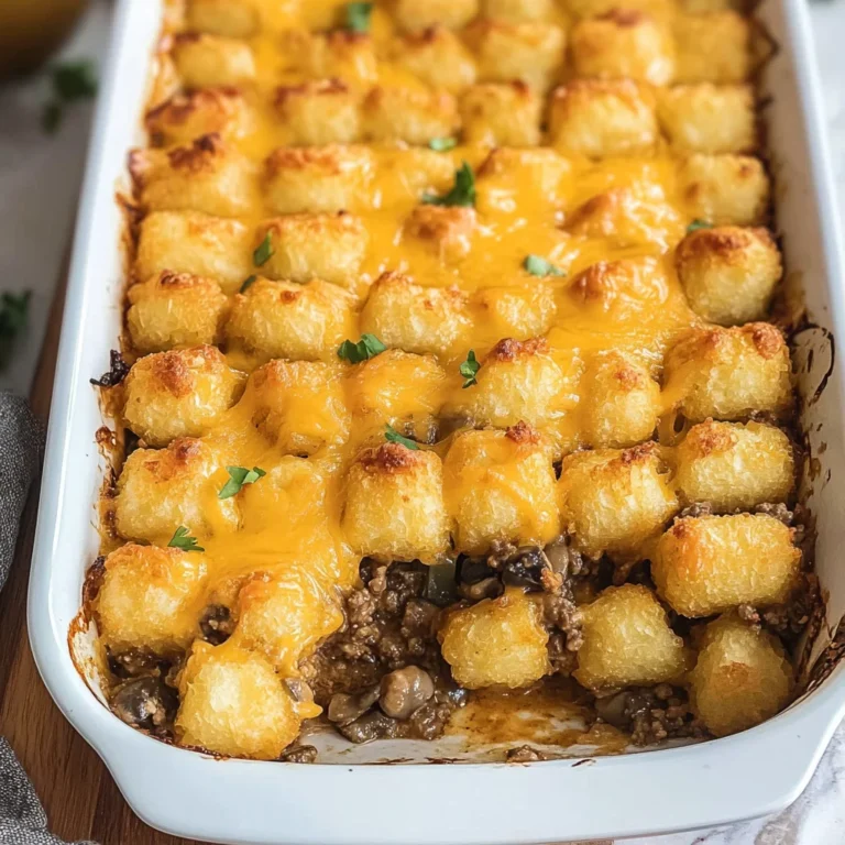 Tater Tot Casserole with Ground Beef