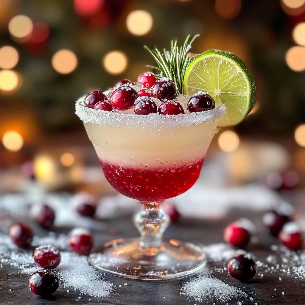 White Christmas Cranberry Margarita