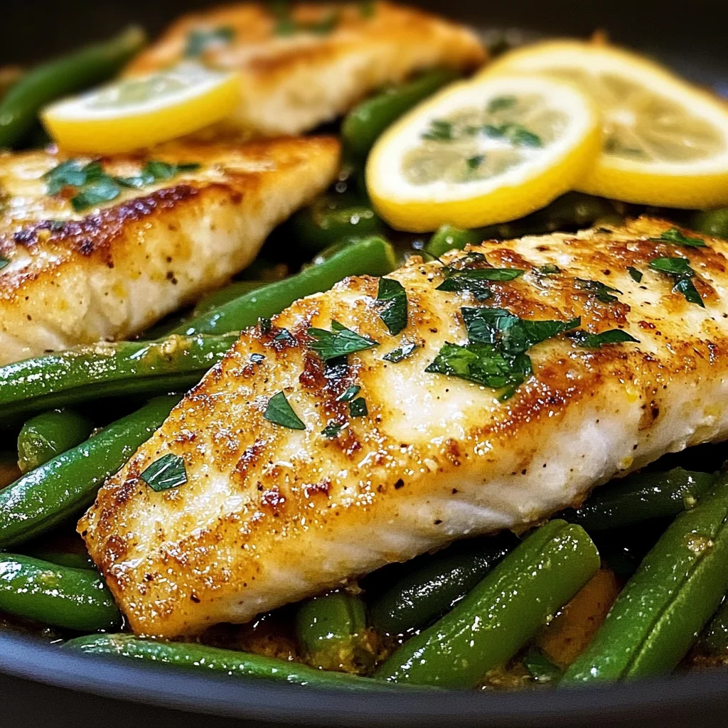 Lemon Garlic Tilapia with Green Beans