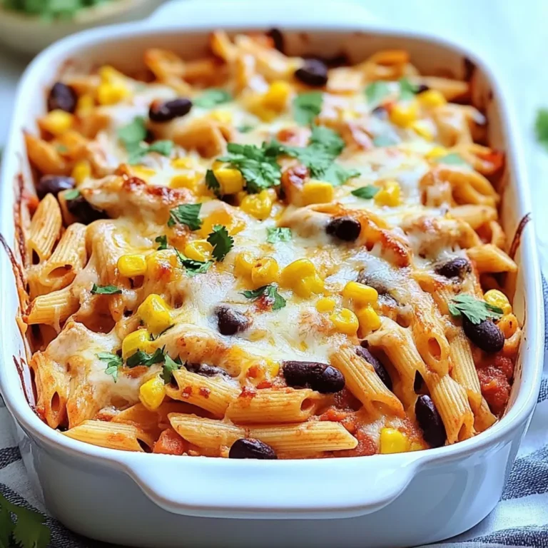 Chicken Burrito Pasta Bake