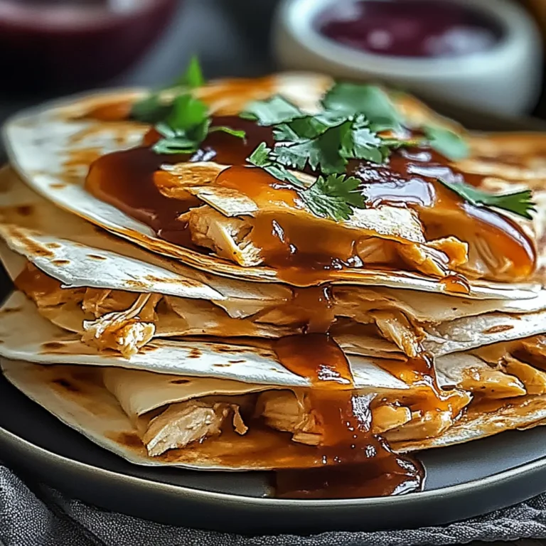 Hot Honey BBQ Chicken Quesadillas