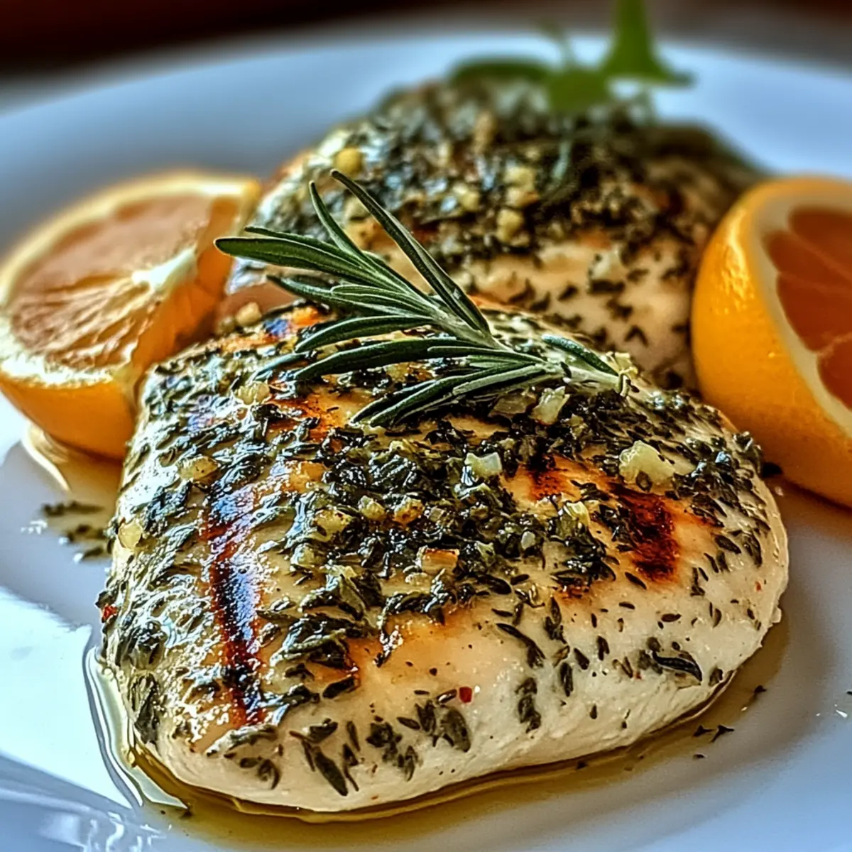 Mediterranean Herb Crusted Grilled Chicken