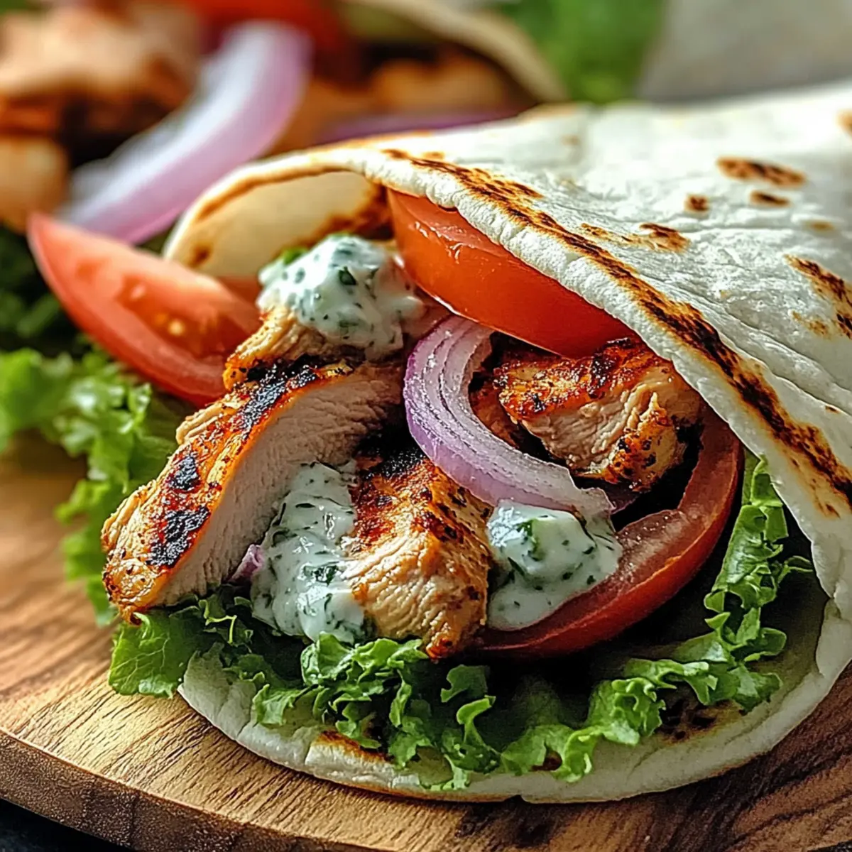 Greek Chicken Gyros with Tzatziki