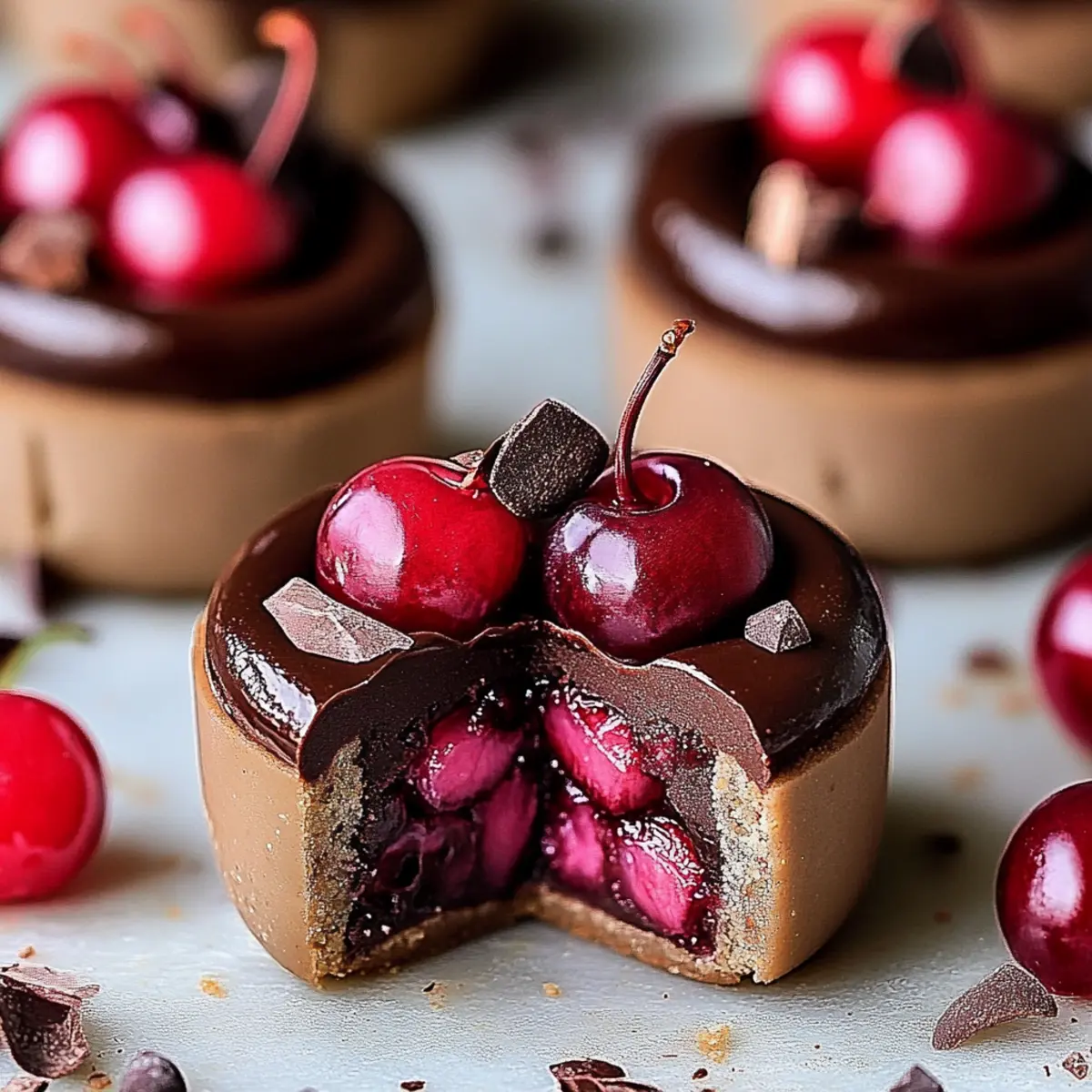 No Bake Cherry + Choc Mousse Cups