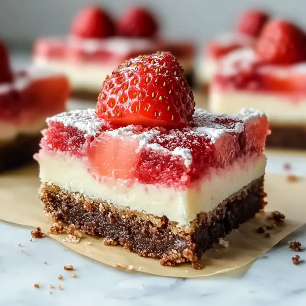 Strawberry Shortcake Brownies