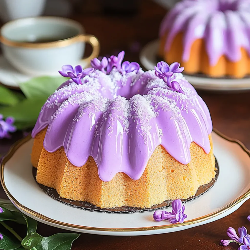 Lilac Bundt Cake