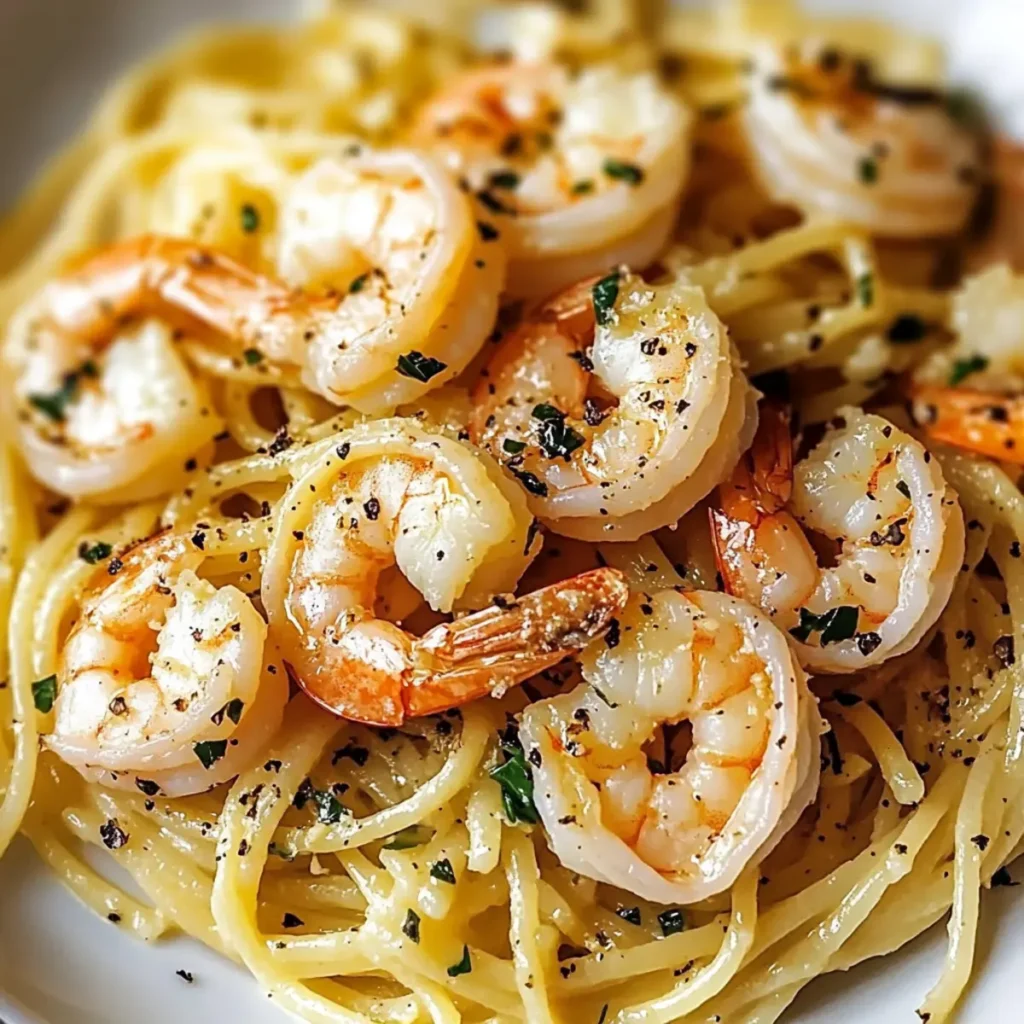 Lemon Garlic Shrimp Pasta