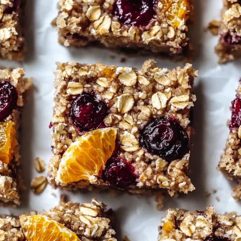 Cranberry Orange Oat Bars