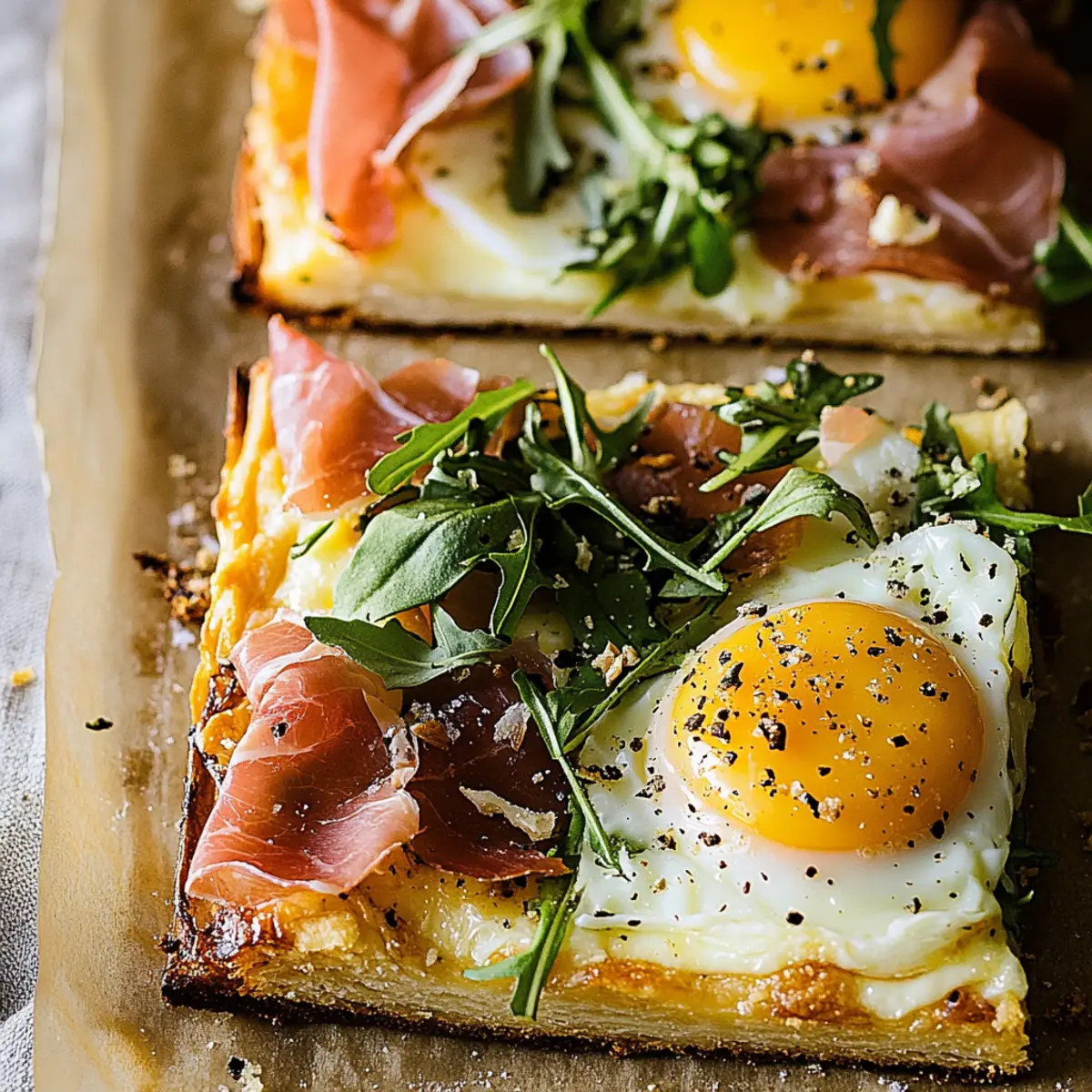 Baked Prosciutto and Egg Breakfast Tart