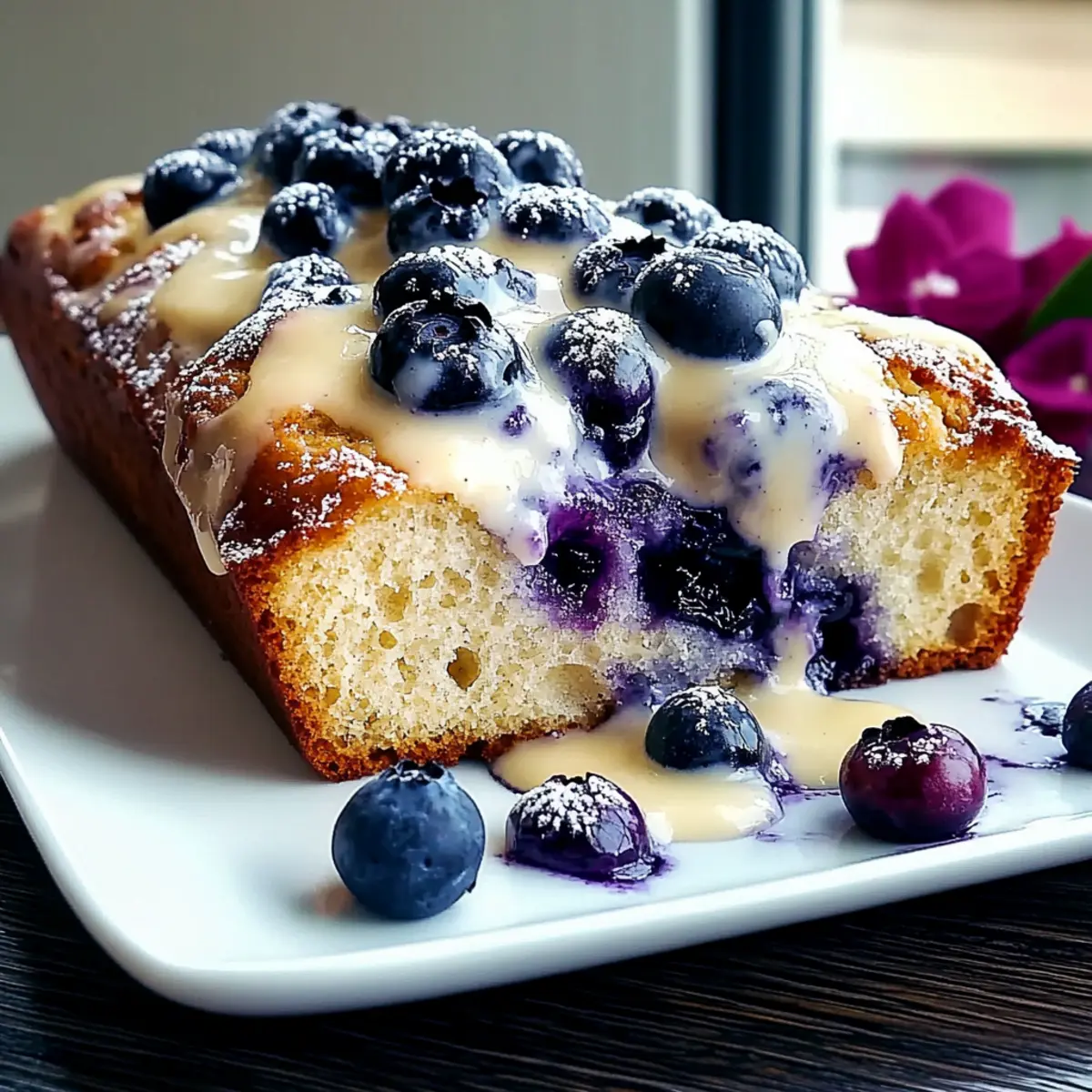 Fluffy Cottage Cheese Blueberry Bread