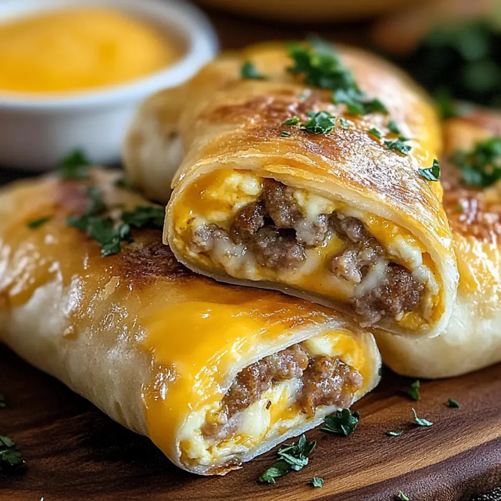 Sausage Egg Cheese Roll-Ups