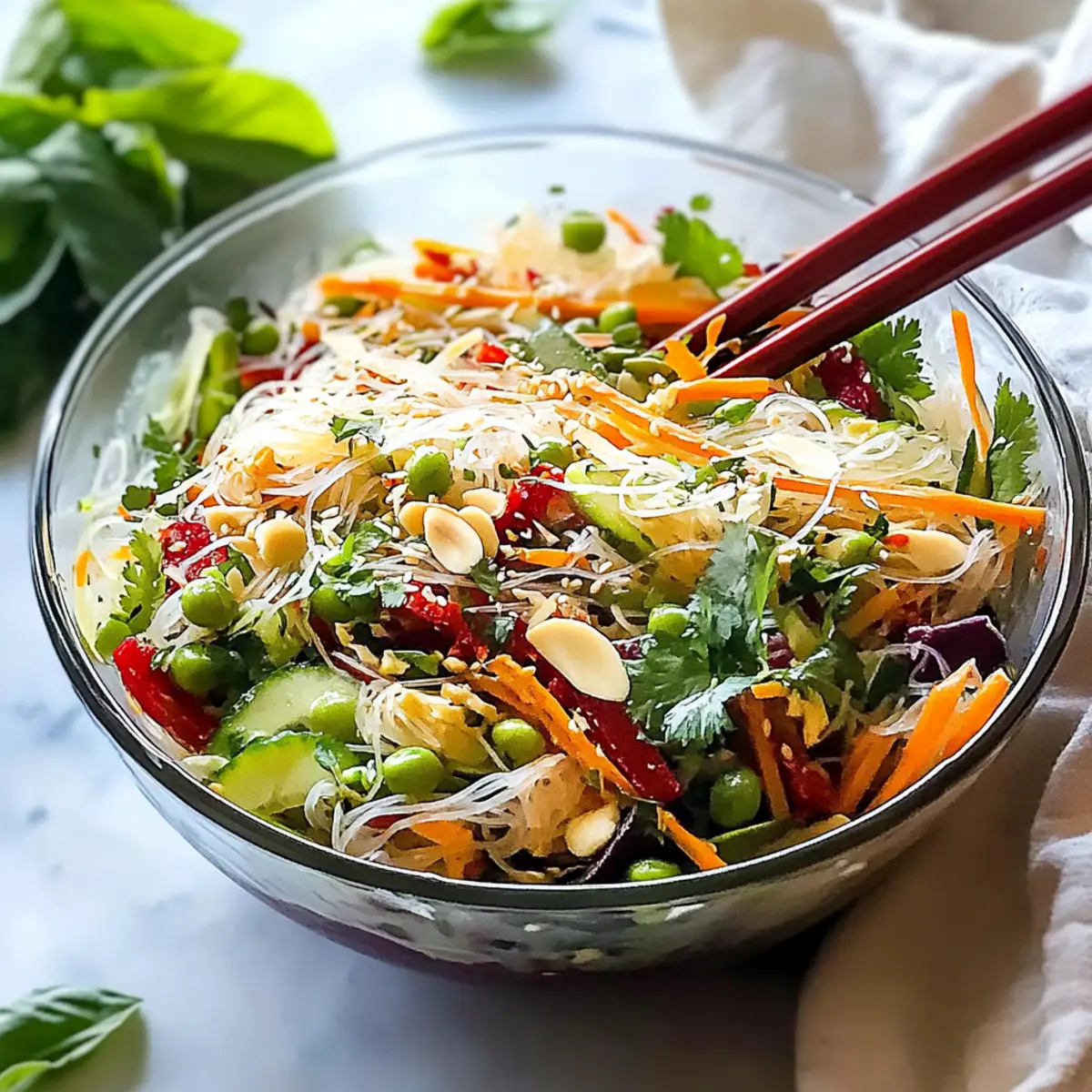Spring Roll Salad with Spicy Ginger Dressing