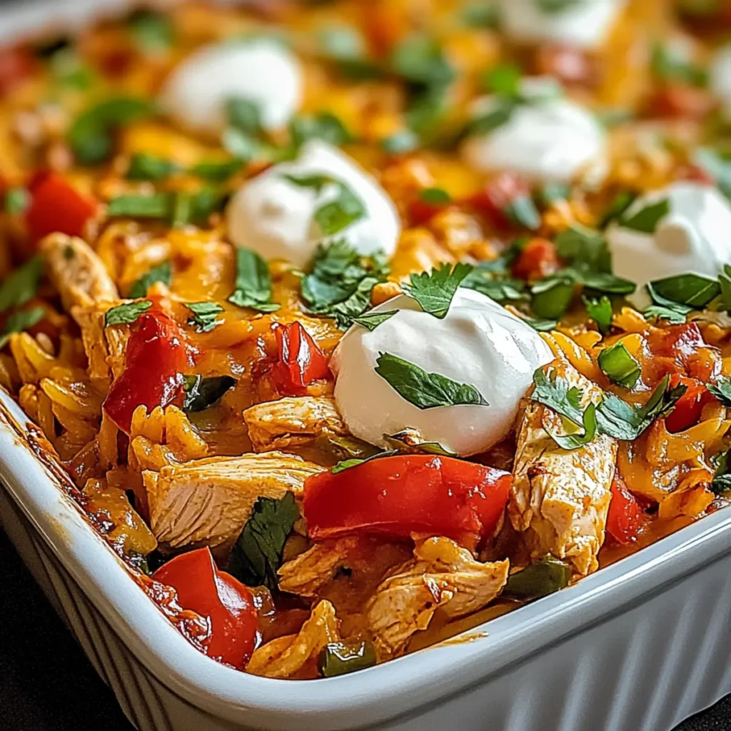 Fajita Chicken Casserole Bake