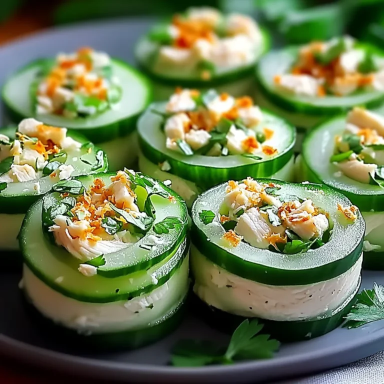 Crunchy Chicken Salad Cucumber Roll-Ups