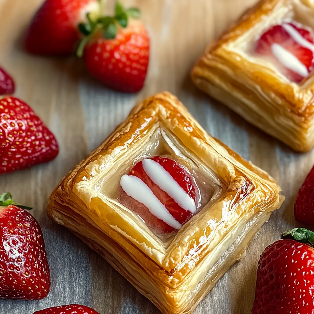 Puff Pastry Strawberry Strudels