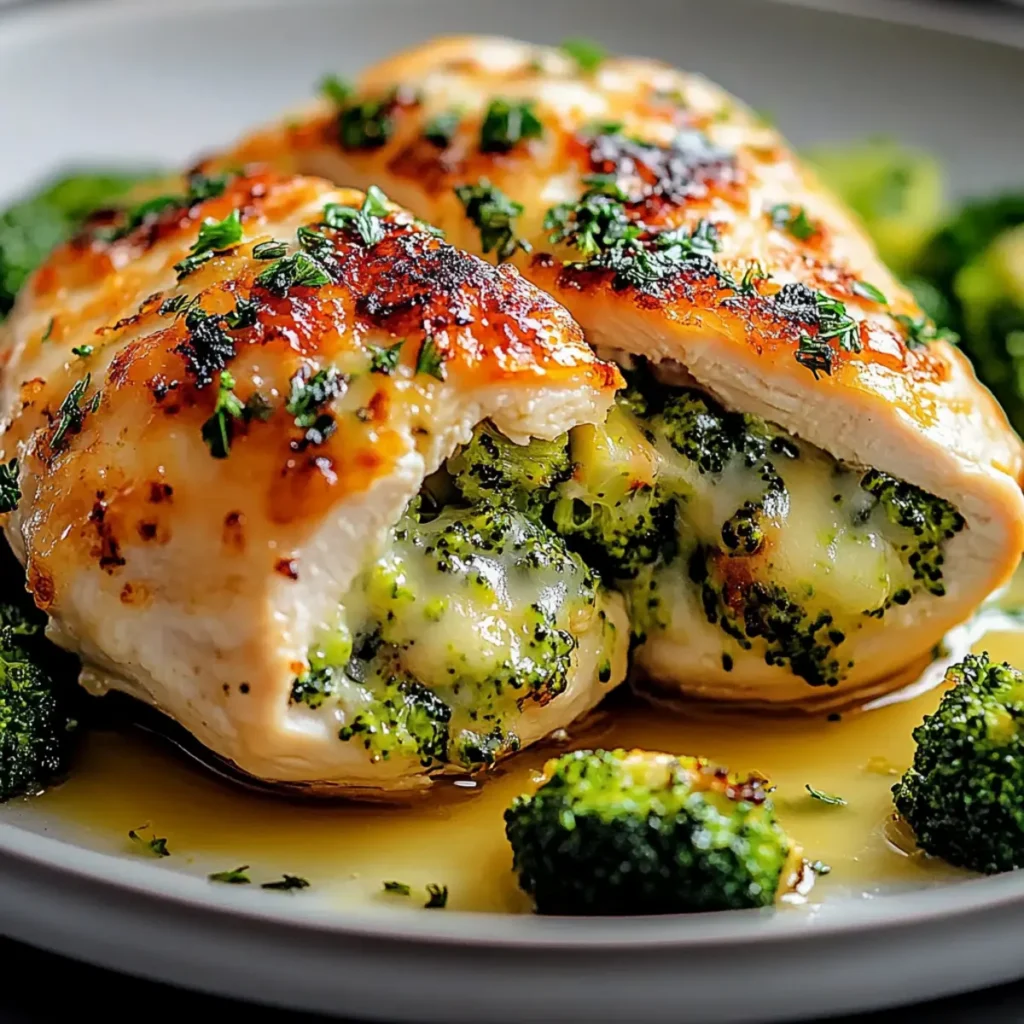 Stuffed Chicken with Broccoli