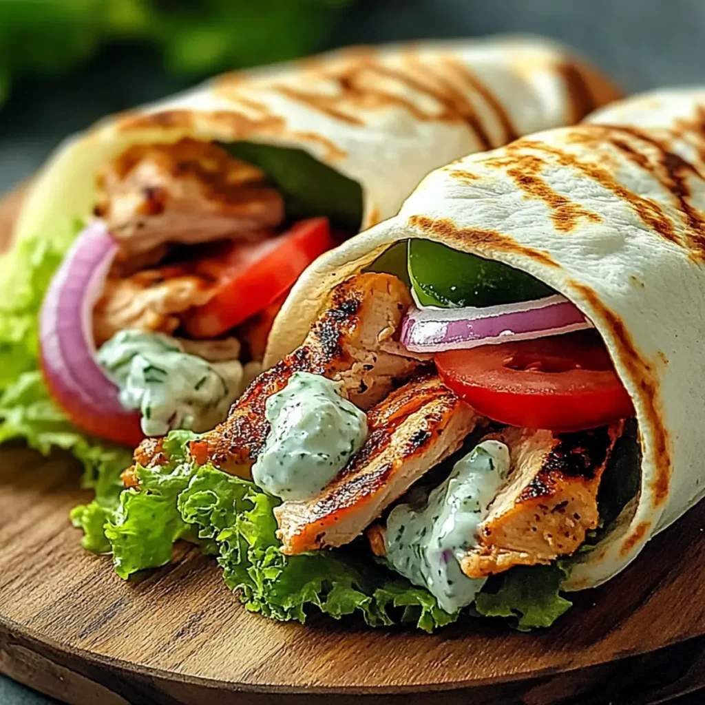 Greek Chicken Gyros with Tzatziki