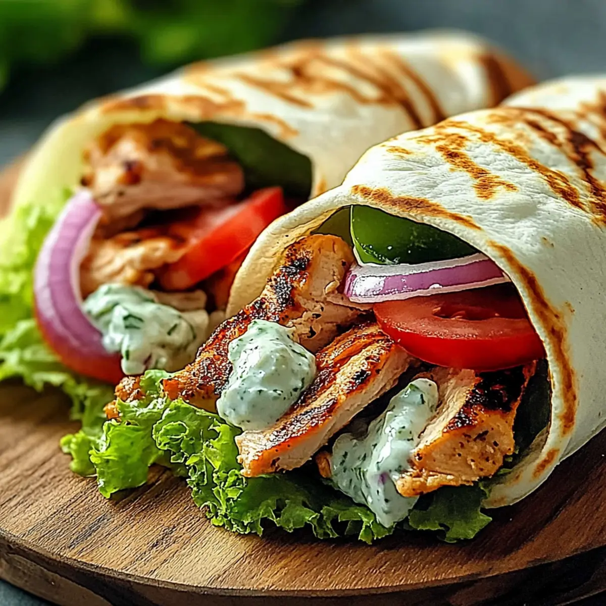 Greek Chicken Gyros with Tzatziki