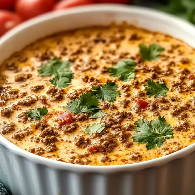 Crockpot Rotel Dip with Ground Beef