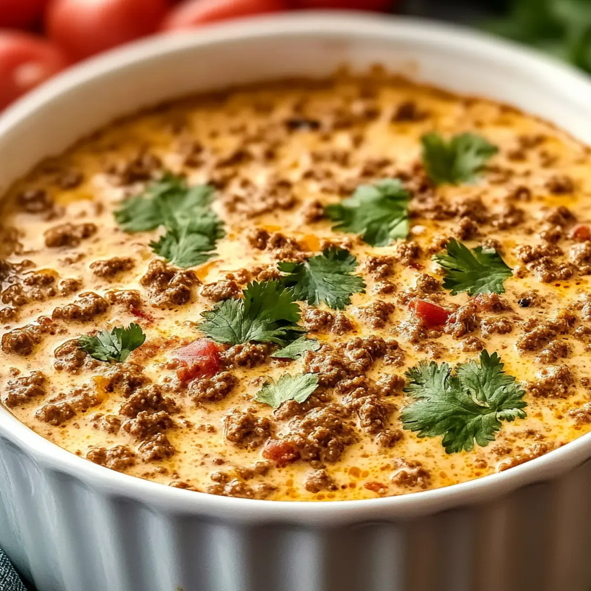 Crockpot Rotel Dip with Ground Beef
