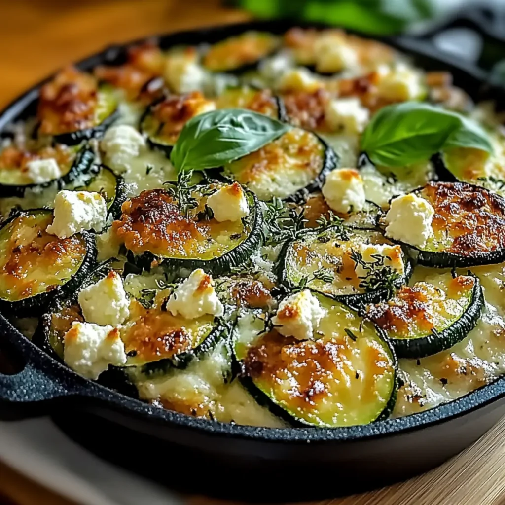 Zesty Zucchini and Feta Bake with Chicken