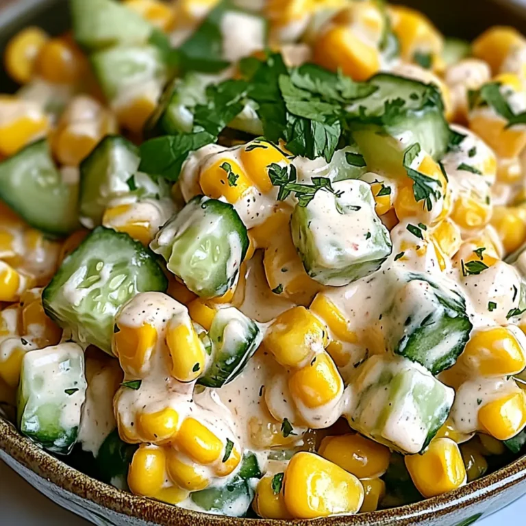 Street Corn Creamy Cucumber Salad