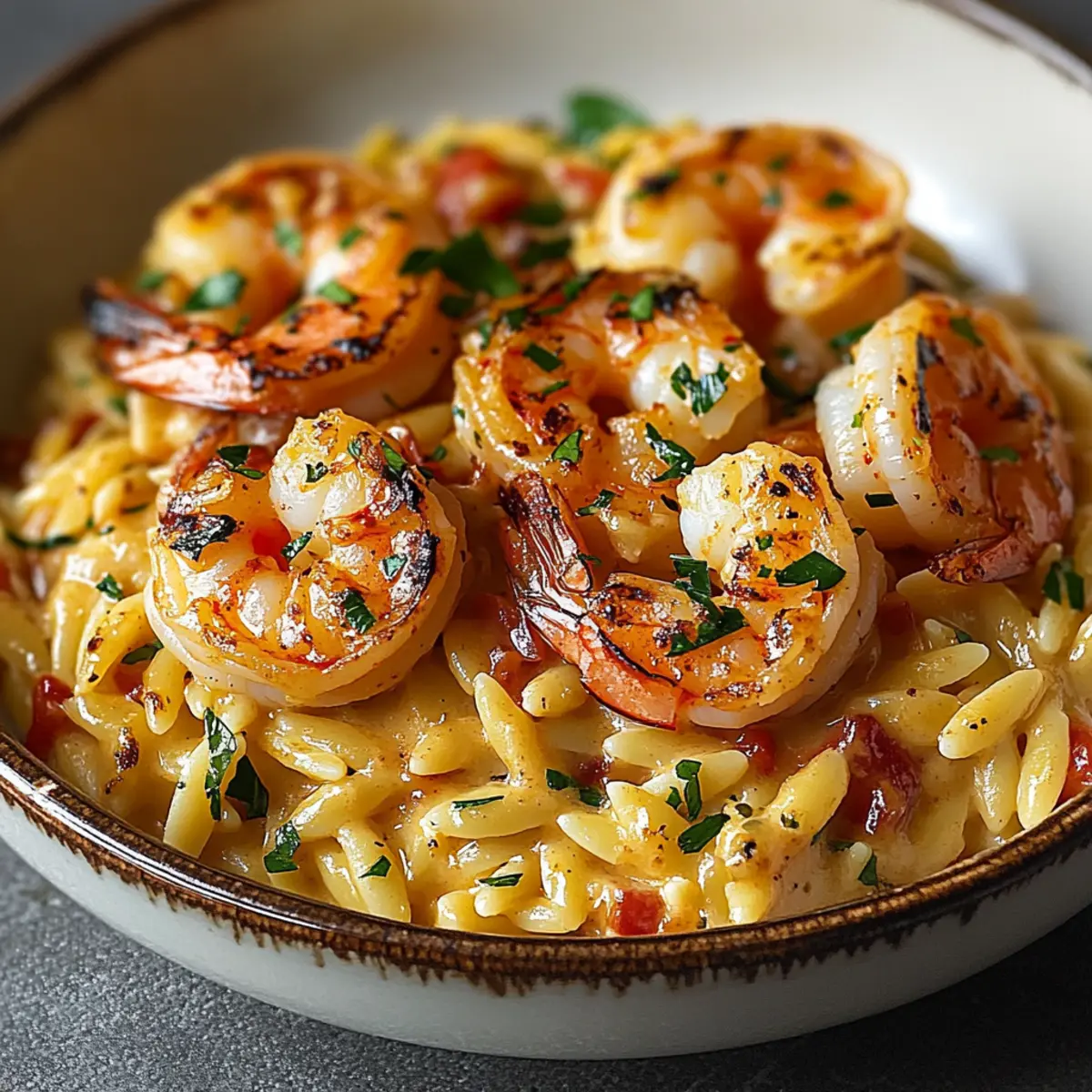 Creamy Cajun Shrimp Orzo