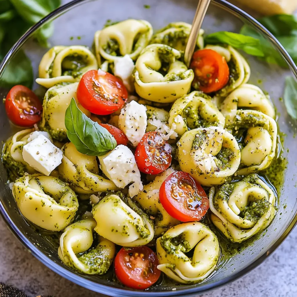 Pesto Tortellini Pasta Salad