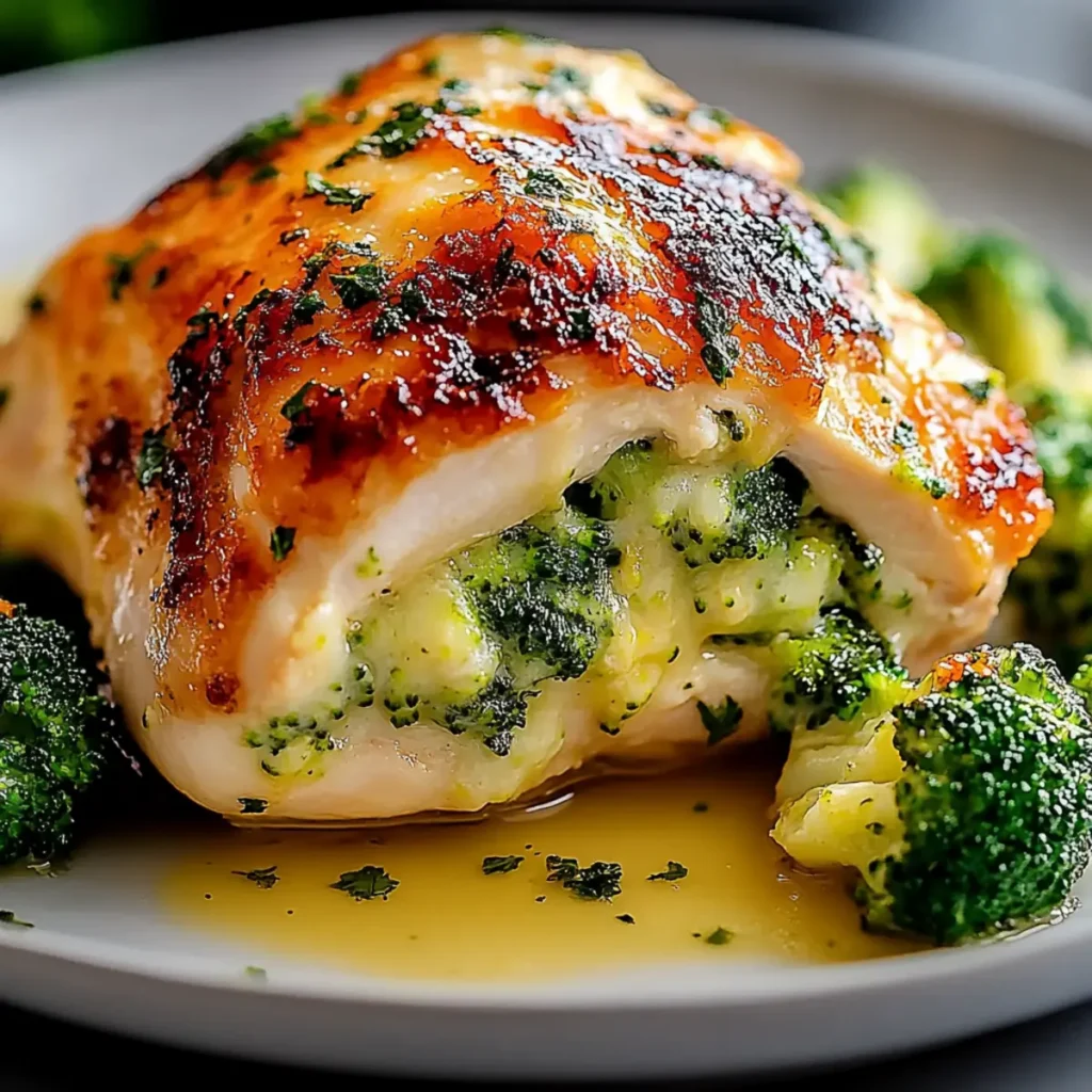 Stuffed Chicken with Broccoli