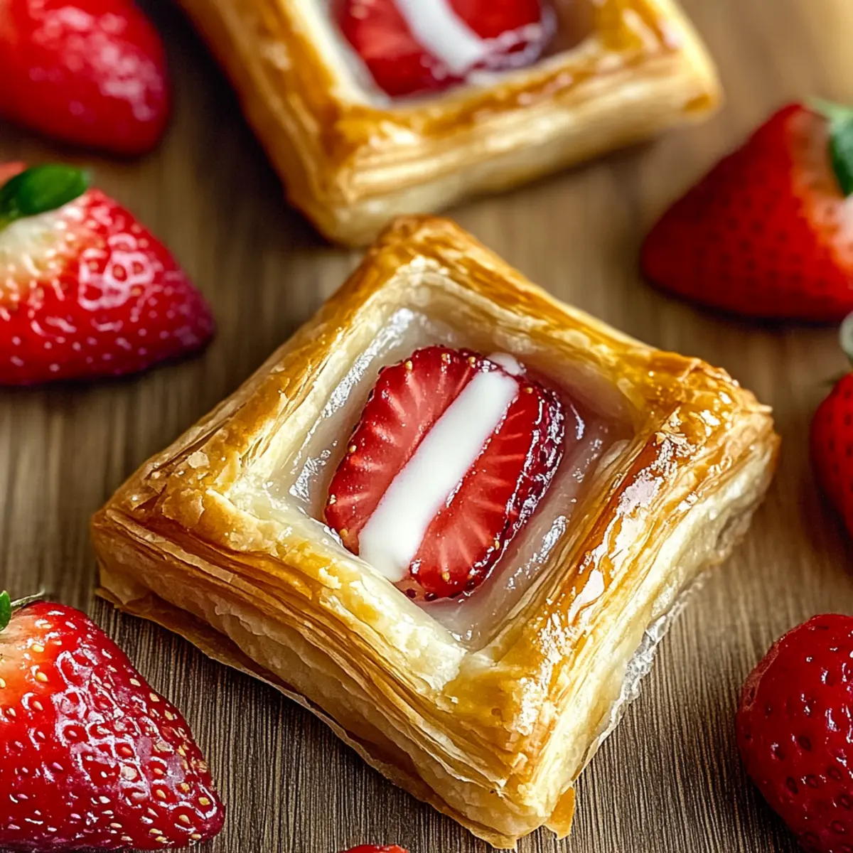 Puff Pastry Strawberry Strudels