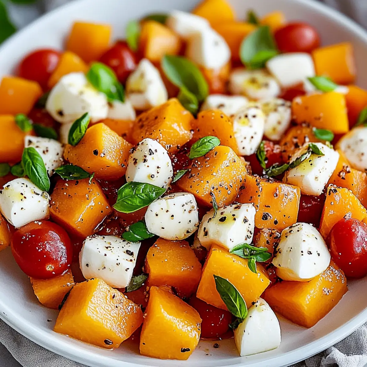 Cantaloupe Caprese Salad