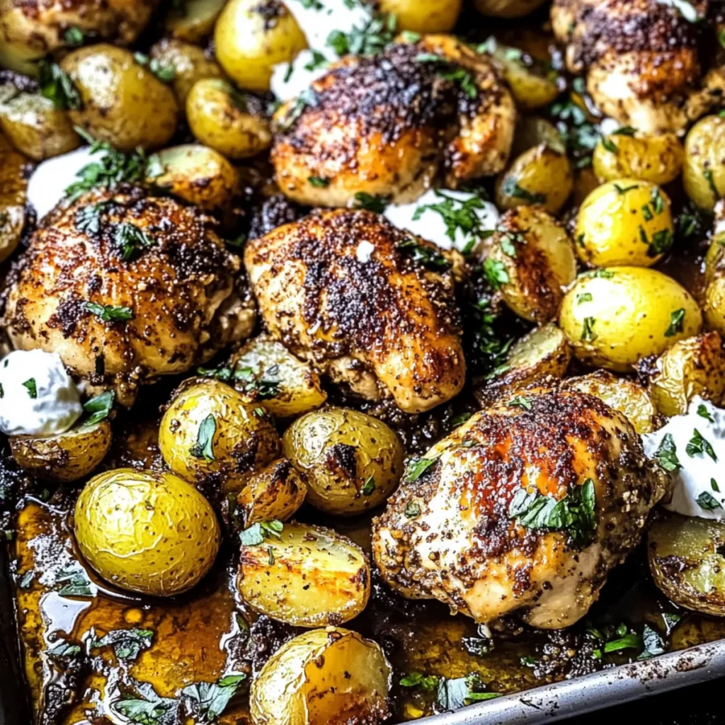 Sheet Pan Lemon Balsamic Chicken and Potatoes