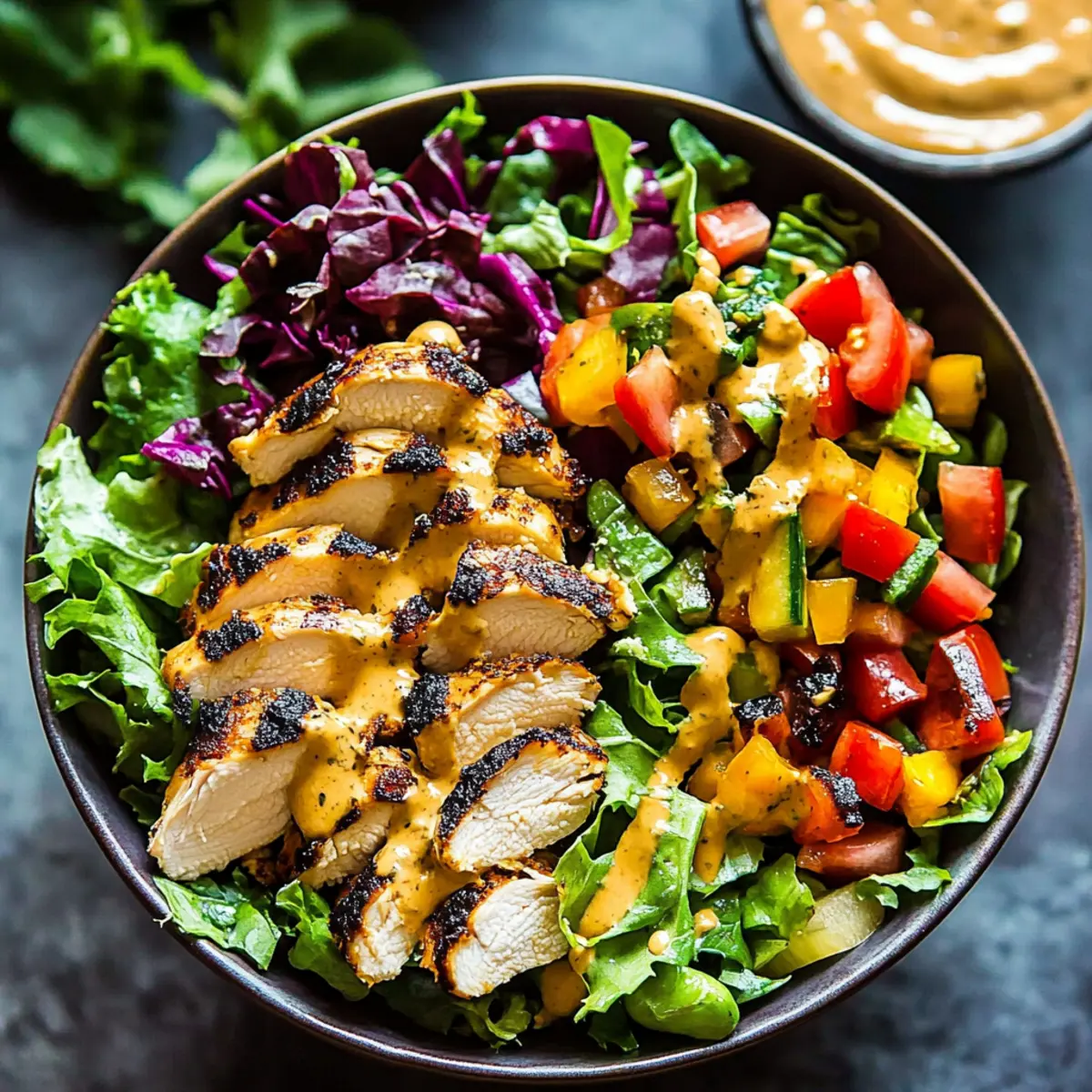 Fiesta Ranch Salad with Salsa Verde Chicken