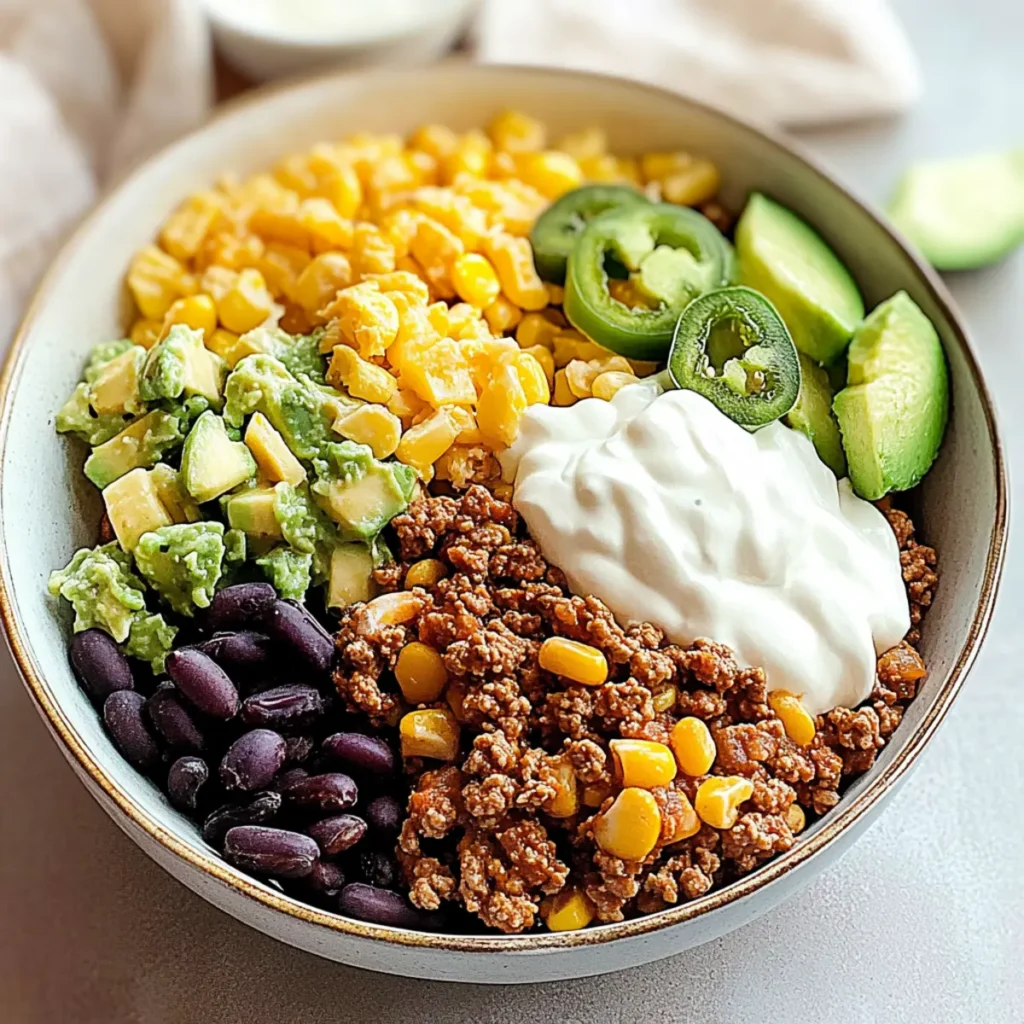 Ground Chicken Taco Bowl