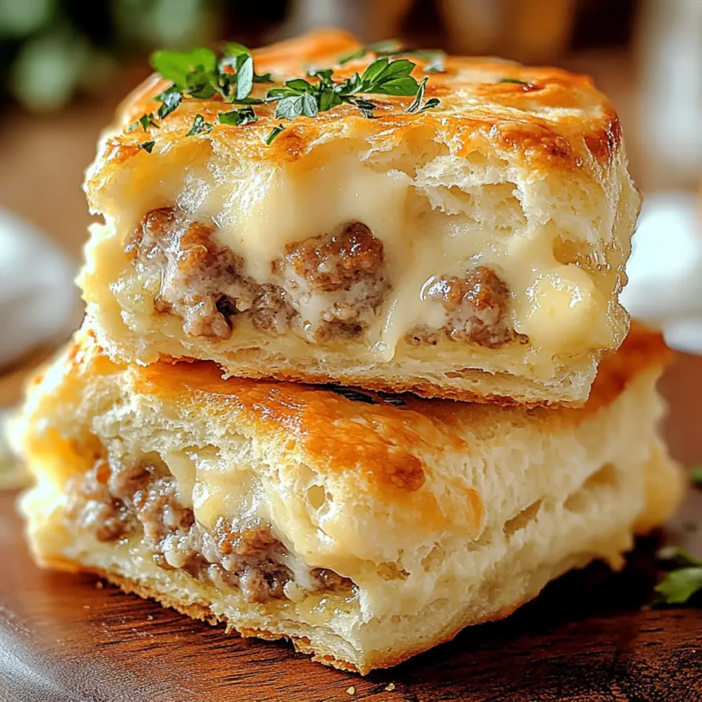 Sausage Cheese Butter Biscuits