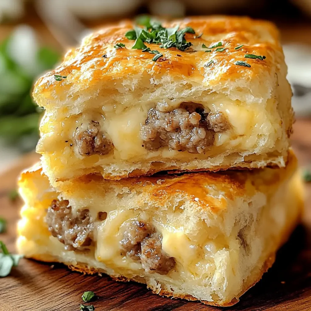 Sausage Cheese Butter Biscuits