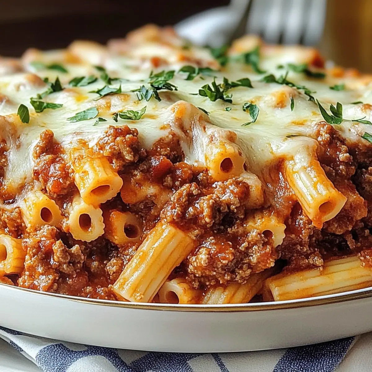 Baked Ziti Meat Sauce