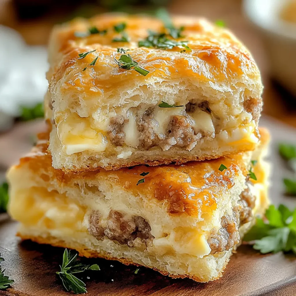 Sausage Cheese Butter Biscuits