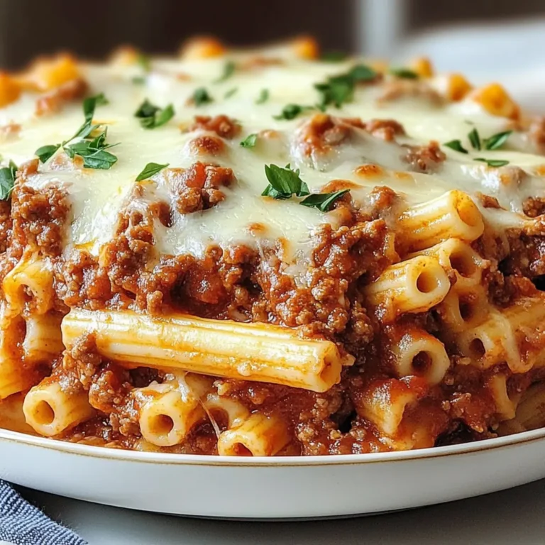 Baked Ziti Meat Sauce