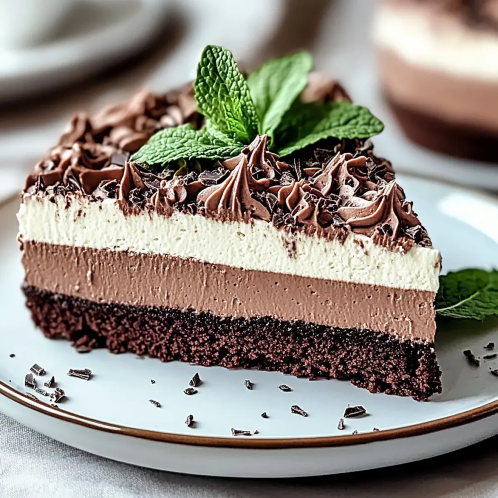 Mint Chocolate Mousse Cake