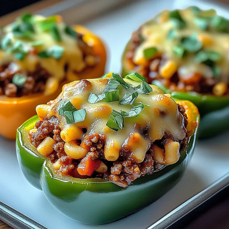 Baked Chili Mac Stuffed Peppers
